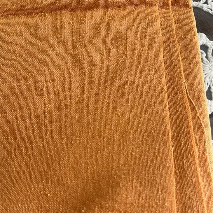 customized caramel silk noil